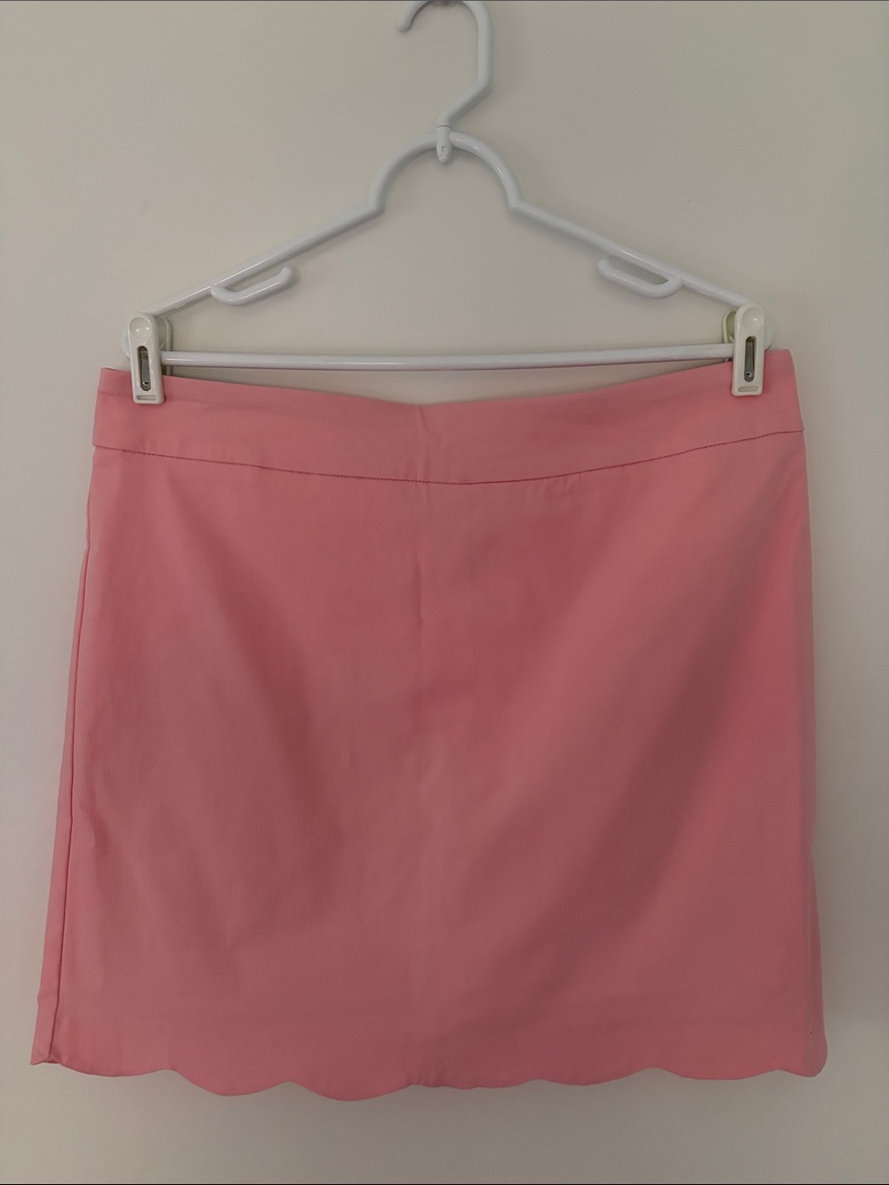 Coral Bay Pink Scalloped Hem Mini Skort